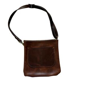 Handmade leather cross body bag in great condition.